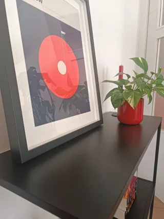 Mueble consola de recibidor metálico negro