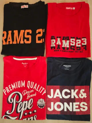 Lote  4 Camisetas M RAMS 23, Pepe Jeans, Jack&Jons