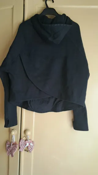 Sudadera Nike Negra Cremallera Asimétrica