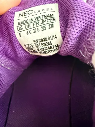 Adidas Scarpe Tela Viola Tg 37.5