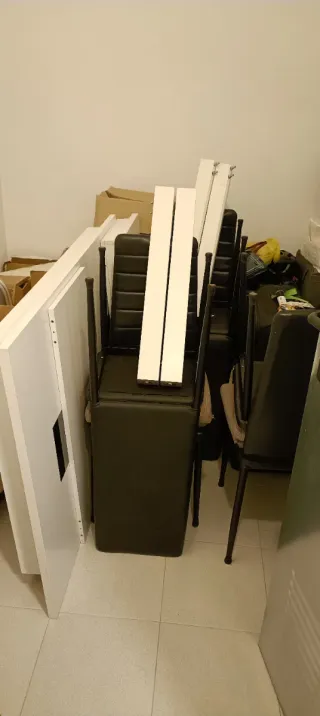 Mesa comedor extensible+6 sillas+mesita elevable