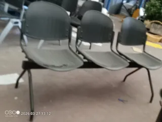 Conjunto 3 Sillas Oficina Sala de Espera