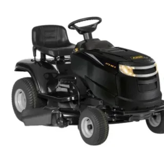 Tractor cortacésped negro