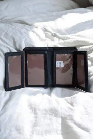 Monedero negro mujer cremallera efecto cocodrilo