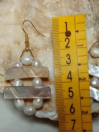 Pendientes Perlas Agua Dulce y Abulón