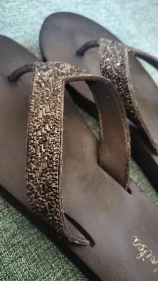 Chanclas mujer pedrería brillante