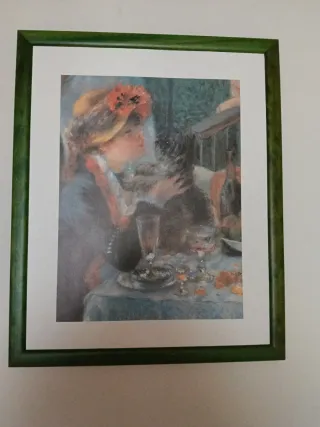 Cuadro decorativo azul y verde