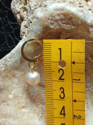 Pendientes Perlas Rosas Barrocas Agua Dulce