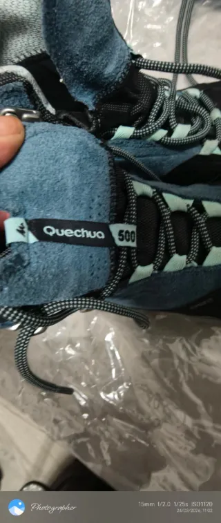 Botas de montaña azules y negras Número 37