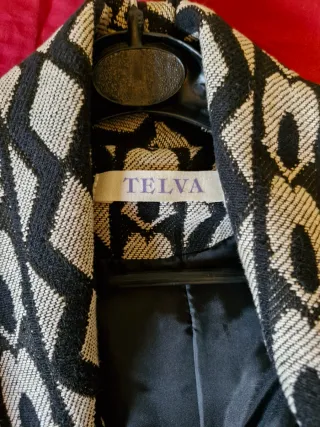 Abrigo Telva Mujer Estampado Geométrico