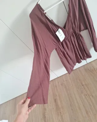 Vestido Pull&Bear rosa manga larga