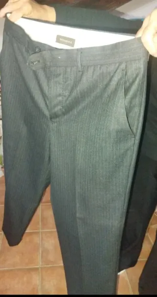 Completo uomo grigio gessato