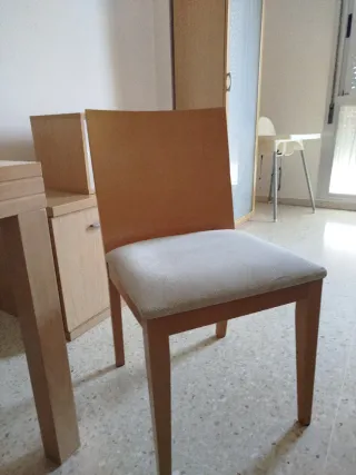 Conjunto de salón madera y cristal