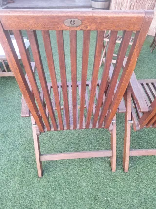 Conjunto 2 Sillas Madera Teca Exterior