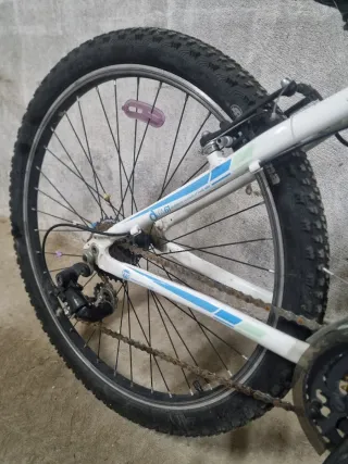 Bicicleta adolescente blanca