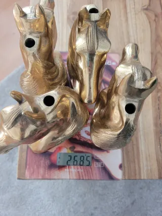 Caballos de latón decorativos (Set de 4)