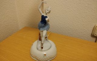 Lámpara cerámica bailarina azul