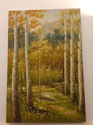 Cuadros Óleo Bosque Otoñal