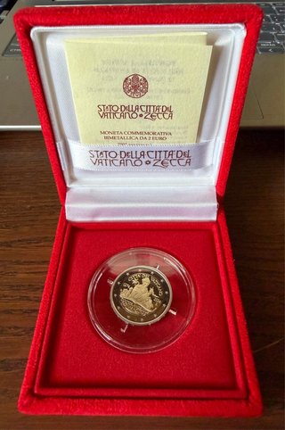 Estuche Moneda 2€ Vaticano Tomás de Aquino 2024