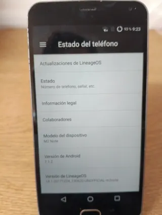 Meizu m2 note negro