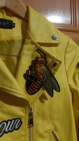 Cazadora Polipiel Amarilla OSLEY