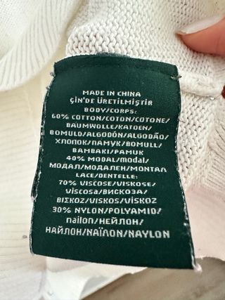 Jersey Lauren Ralph Lauren Blanco Encaje Floral
