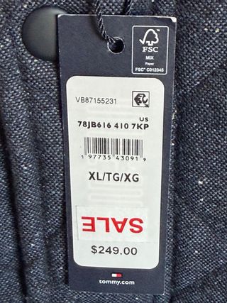 Chaqueta Tommy Hilfiger XL Azul/Gris