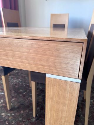 Mesa comedor y 6 sillas Roble Macizo