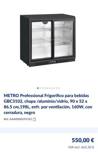 Nevera Frigorífico Hostelería