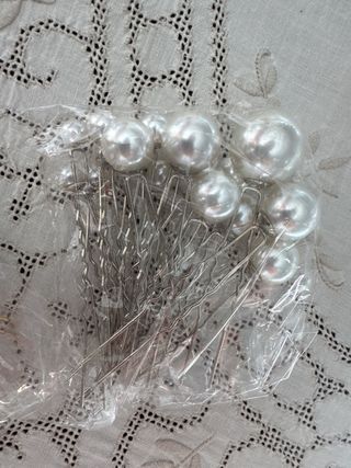 Forcine per capelli con perla