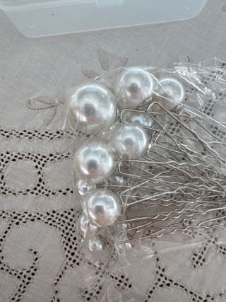 Forcine per capelli con perla