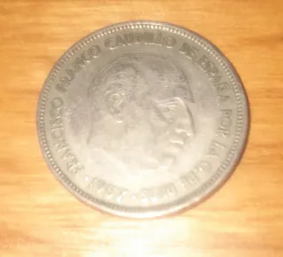 50 y 25 Pesetas 1957 BA - Raras