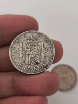 Lote 2 Monedas Españolas Alfonso XIII Plata