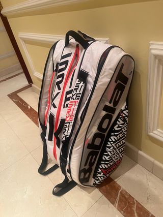 Raquetero Babolat pure Srike Blanco y Rojo