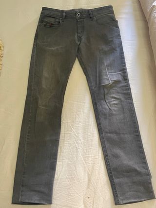 Pantalones Diesel Sleenker Slim Skinny Hombre Gris