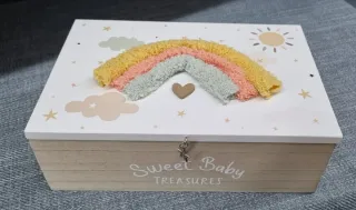 Caja de madera para bebé - Bautizo