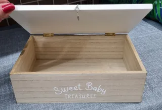 Caja de madera para bebé - Bautizo