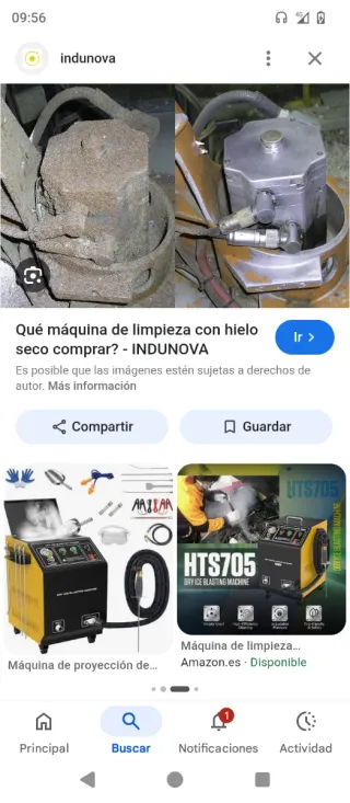 La limpieza criogénica (hielo seco) en coches