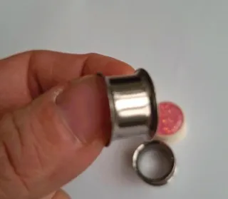 Set Pendientes dilatación Glitter y acero 14mm