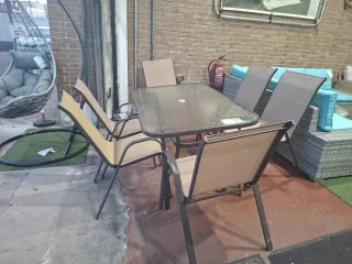 Mesa y 6 Sillas Terraza Jardín