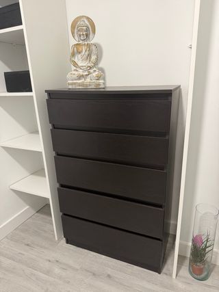 Cajonera Malm Madera Oscura