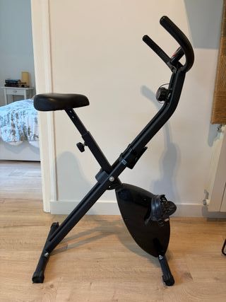 Bicicleta Estática Plegable Negra