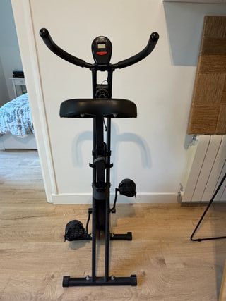 Bicicleta Estática Plegable Negra