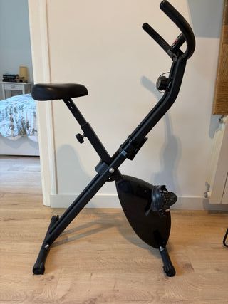 Bicicleta Estática Plegable Negra