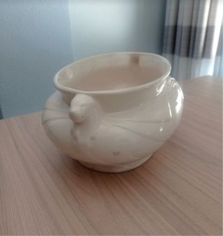 Cuenco de cerámica blanco