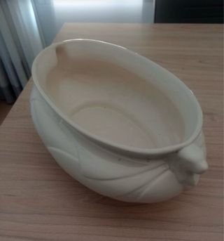 Cuenco de cerámica blanco