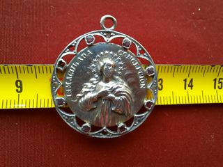 Medalla antigua plata 800 de Inmaculada Concepción
