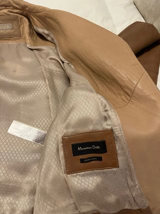 Cazadora Piel Massimo Dutti Marrón