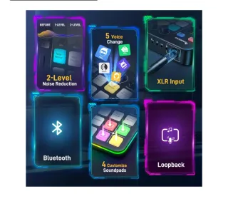 Maono Mezclador Audio Gaming Negro