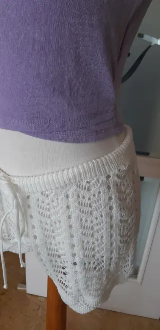 Conjunto Verano Morado y Blanco